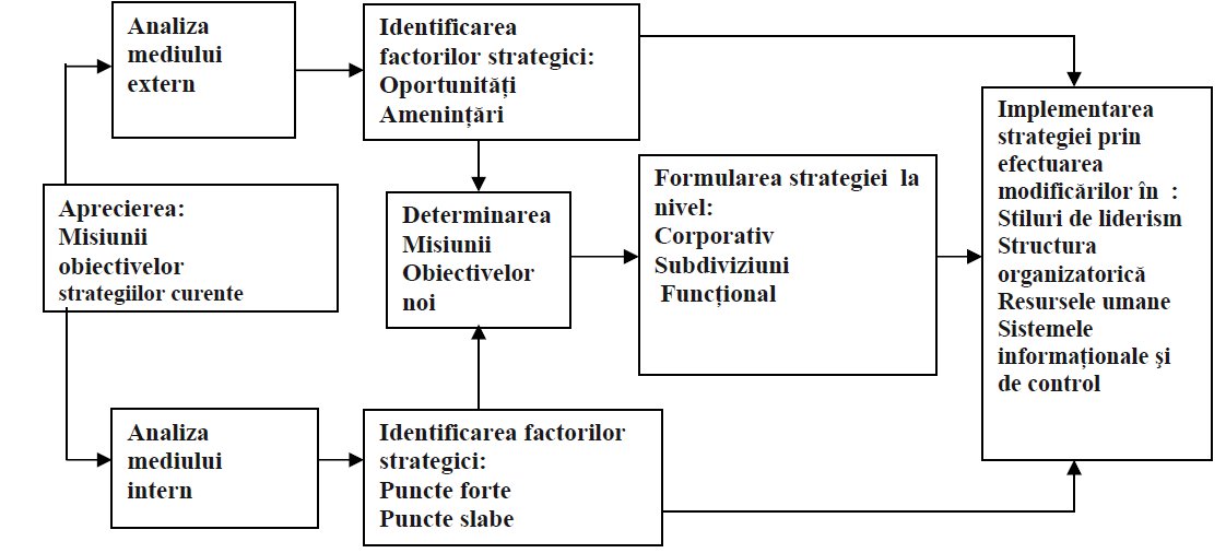Schema procesului de management strategi